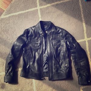Genuine leather black jacket